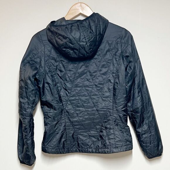 Patagonia Diamond Quilted Hooded Black Jacket Womens Size XS Host Pick - Picture 4 of 7